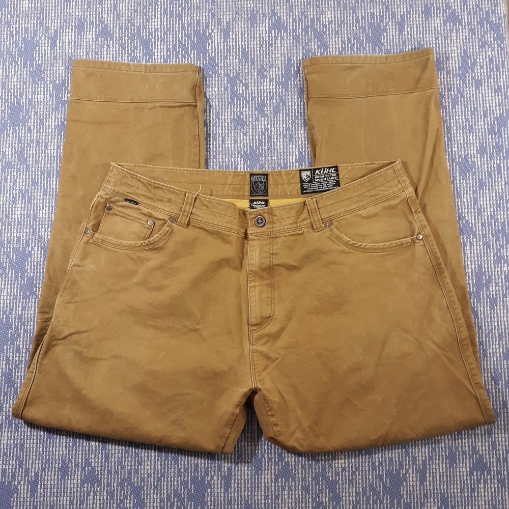 Kuhl Rydr Pants Mens 40 x 32 Brown Work Outdoor Heavyweight Vintage Patina Dye